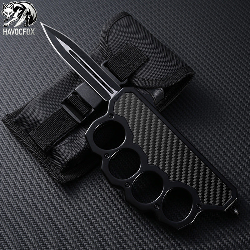 Black/Gold OTF Automatic Knife