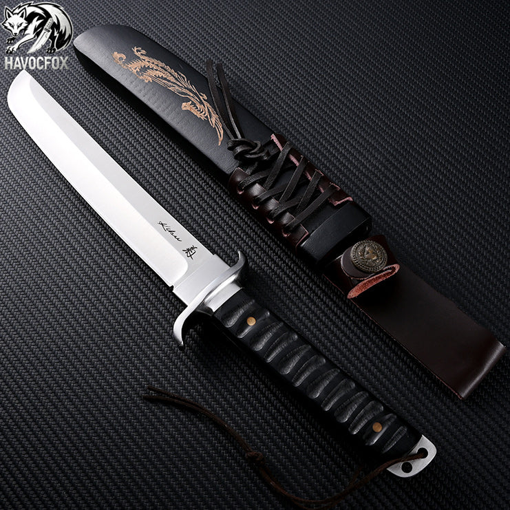 Japanese Tanto Tactical Fixed Blade Knife(Black Samurai Edition)