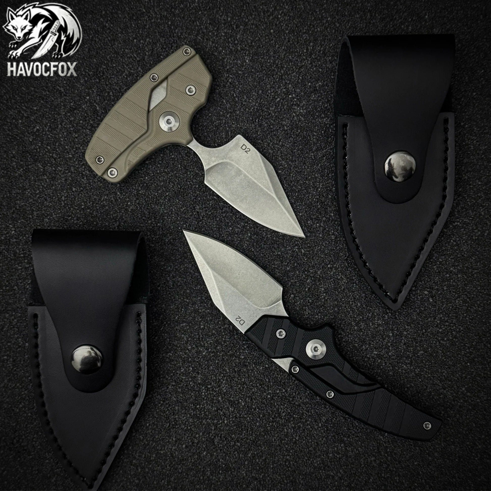Dual-form folding spiked knife