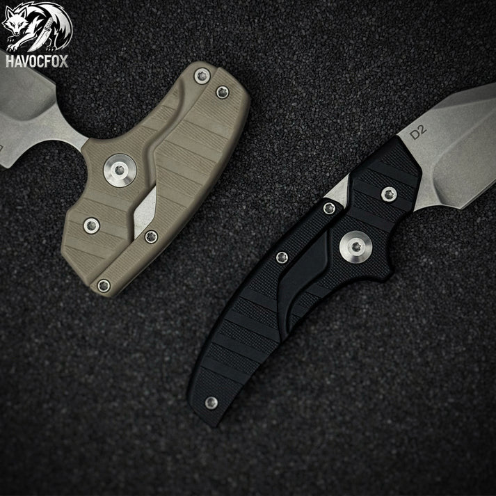 Dual-form folding spiked knife