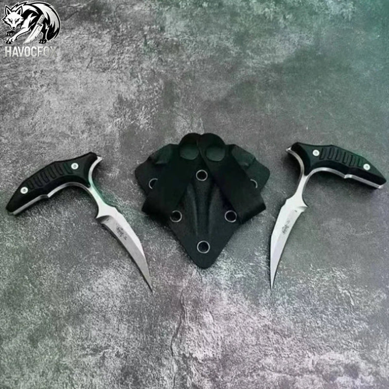 MicroTech Double bee shaped push type dagger serrated DLC blade-GS128