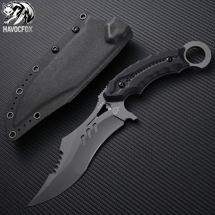 AUS-10 Tactical Karambit Fixed Blade Knife