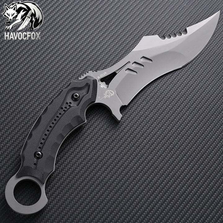AUS-10 Tactical Karambit Fixed Blade Knife