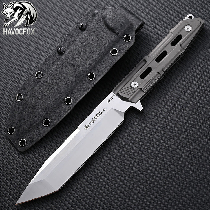 SKD11 Mecha Tactical Tanto Fixed Blade Knife