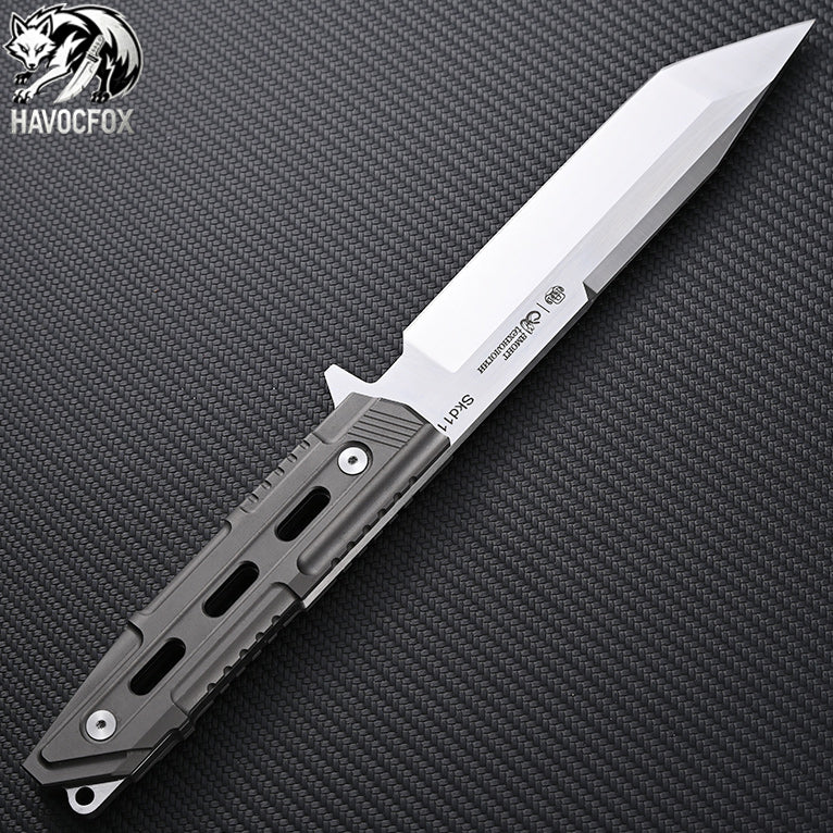 SKD11 Mecha Tactical Tanto Fixed Blade Knife