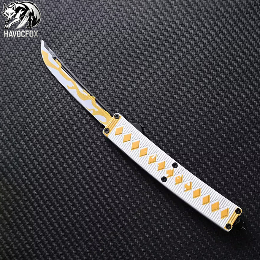Three-color aluminum handle Out-The-Front Automatic Knife