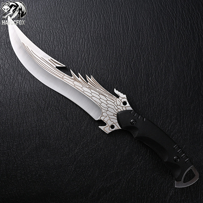 Tactical Curved Blade Hunting Fixed Knife