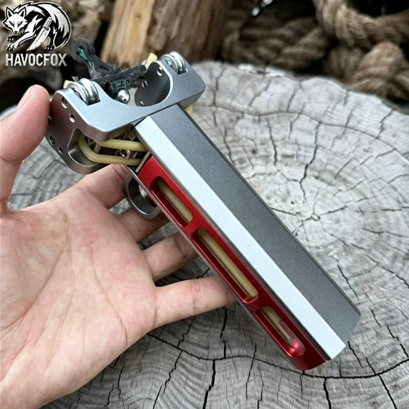 GS269 New Semi-auto G6 Trigger Slingshot CNC Aluminum Alloy Professional Catapult