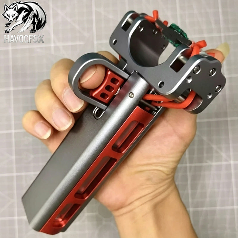 GS269 New Semi-auto G6 Trigger Slingshot CNC Aluminum Alloy Professional Catapult