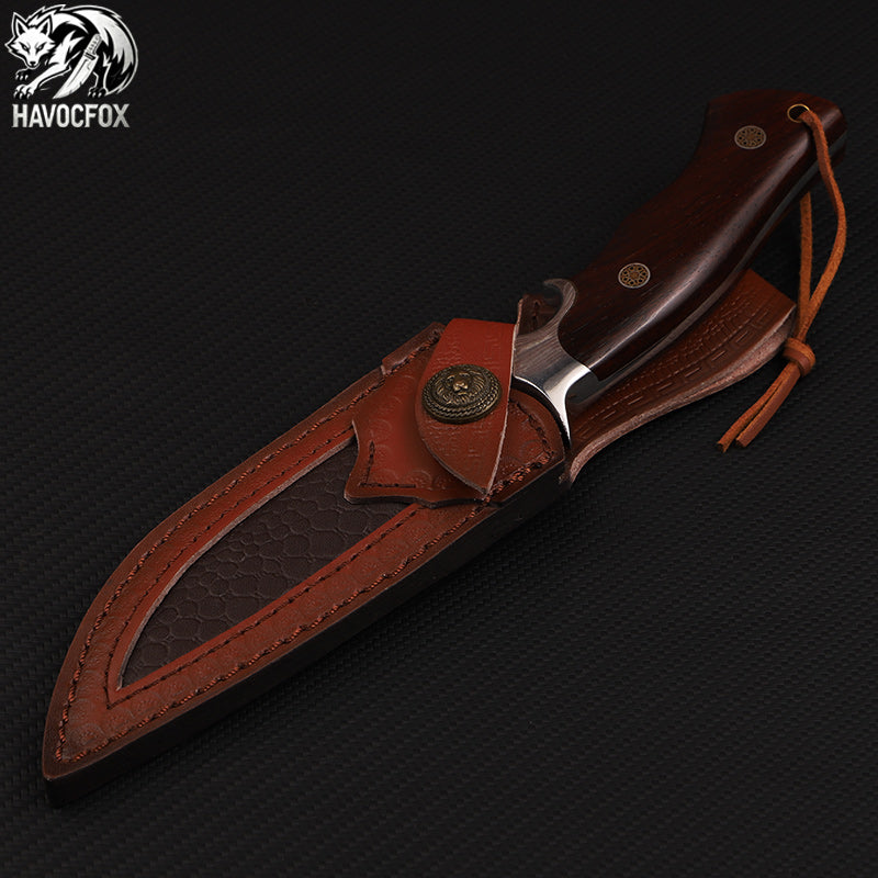 Damascus steel multi-functional tactical straight knife