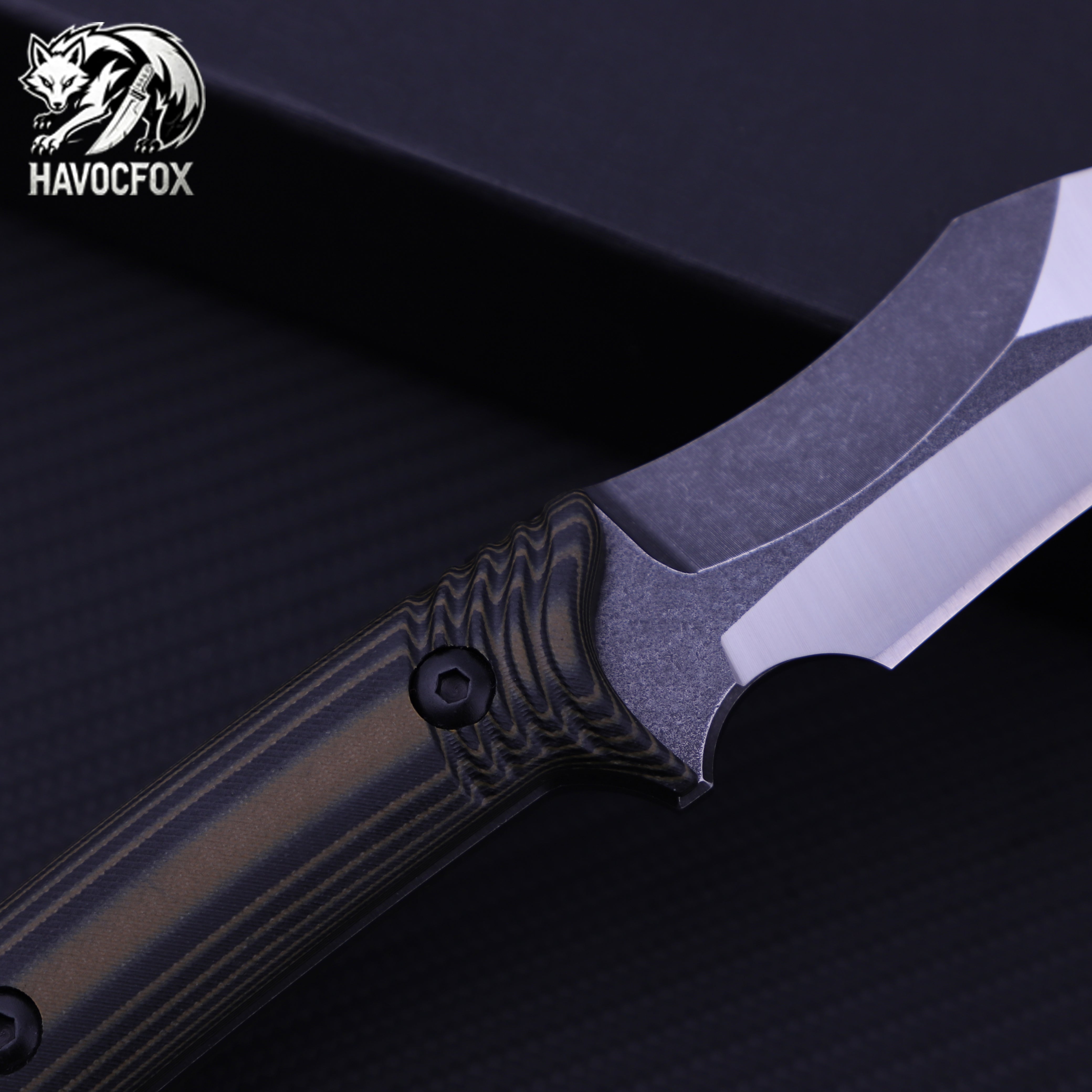 Camo G10 Finger Ring Fixed Blade Karambit Knife