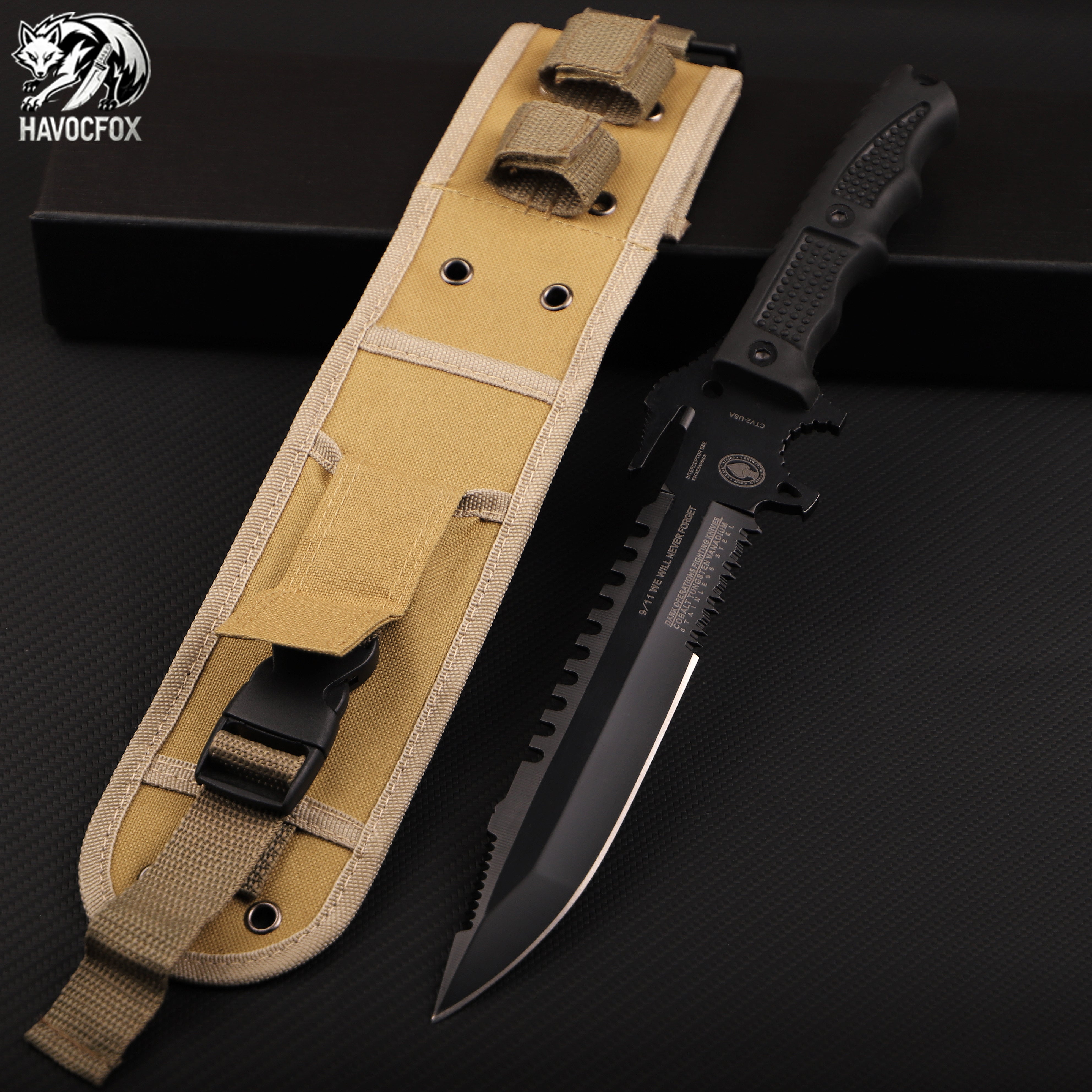 Jungle Rescue Tactical Straight Knife