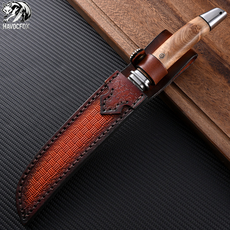Damascus Japanese Fixed Blade Knife
