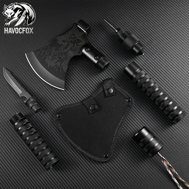Outdoor survival multi-functional assembly tactical axe
