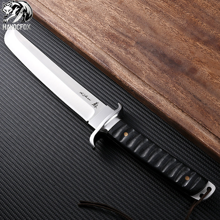 Japanese Tanto Tactical Fixed Blade Knife（Black Samurai Edition）