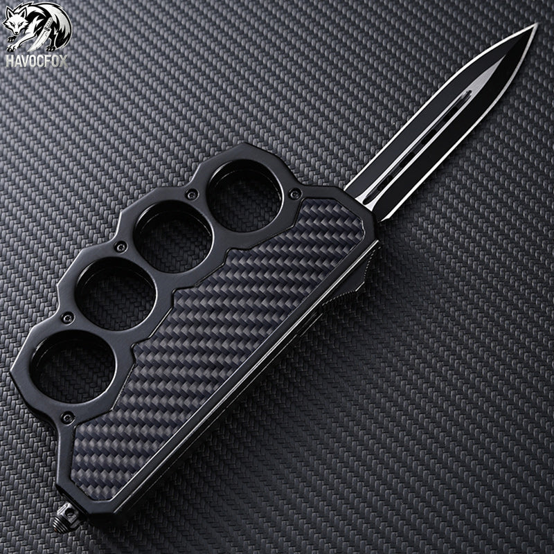 Black/Gold OTF Automatic Knife