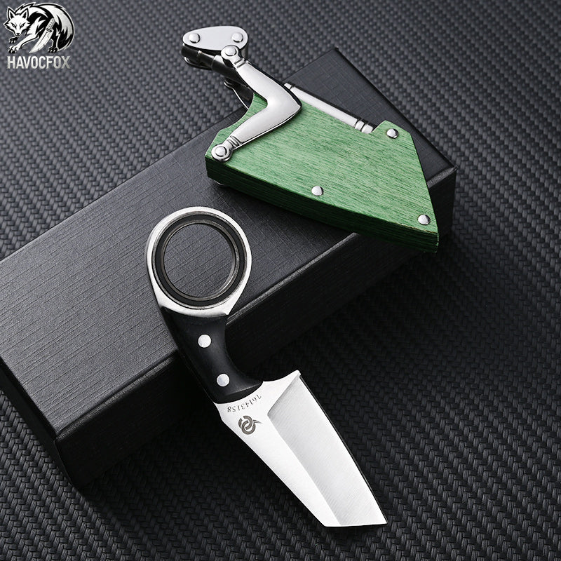 Mini Mechanical  Multi-Function Folding Karambit Knife
