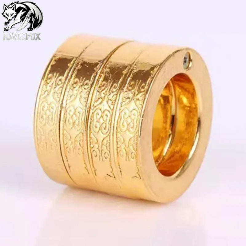 Four Finger Brass Knuckle Duster Fidget Ring Stainless Steel Foldable Defense-GS140