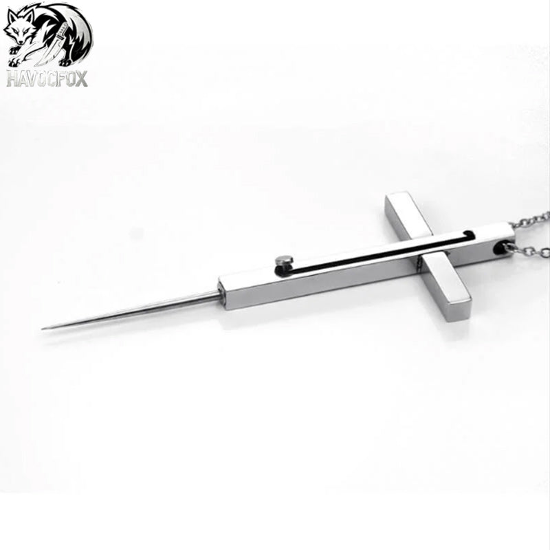 Metal Self Defense Necklace Needle Knife-GS105