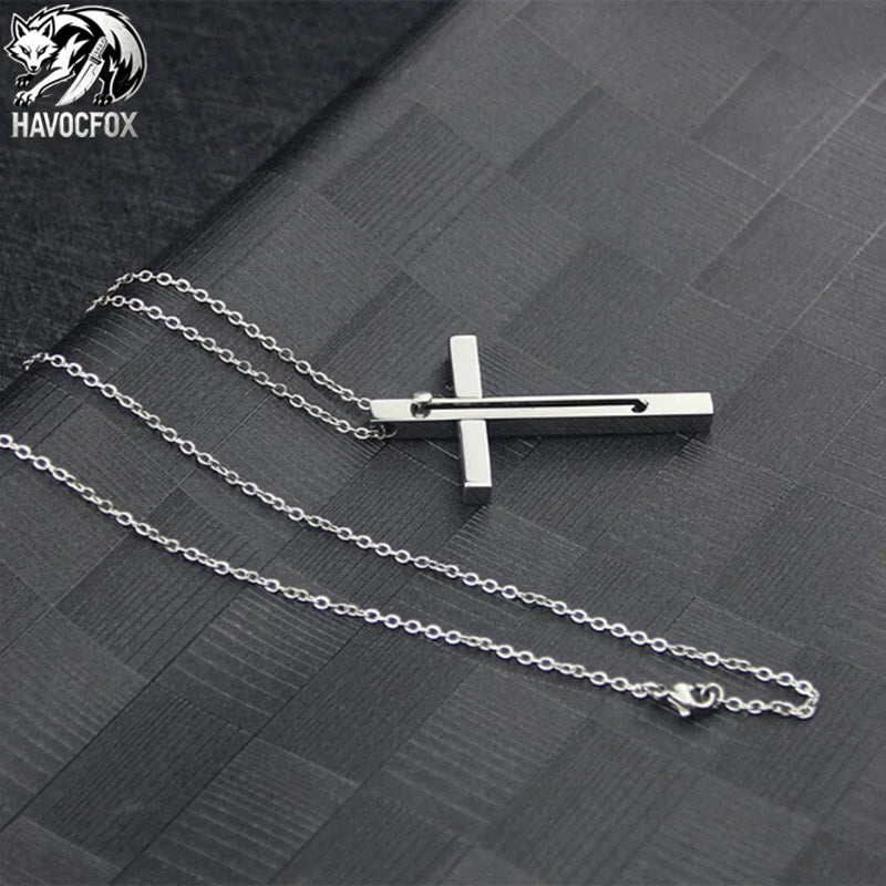 Metal Self Defense Necklace Needle Knife-GS105