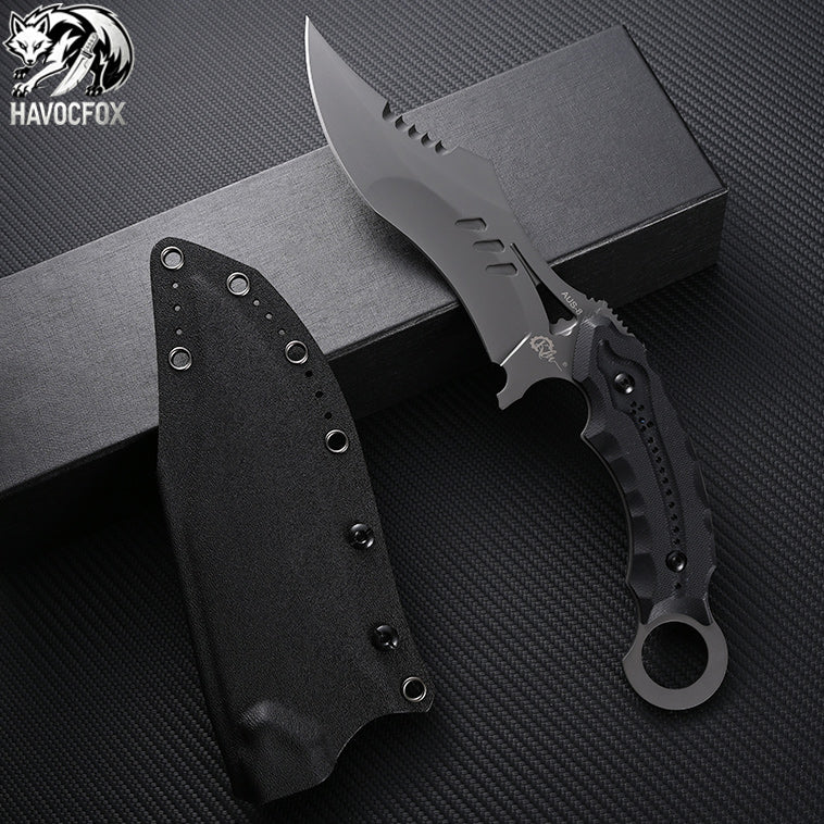 AUS-10 Tactical Karambit Fixed Blade Knife