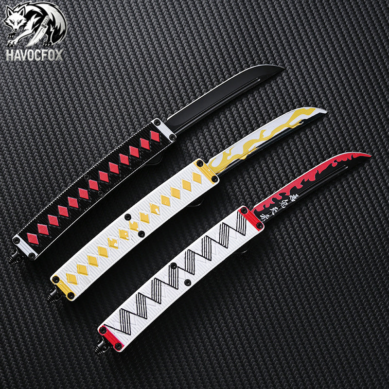Three-color aluminum handle Out-The-Front Automatic Knife