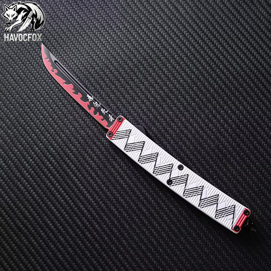 Three-color aluminum handle Out-The-Front Automatic Knife