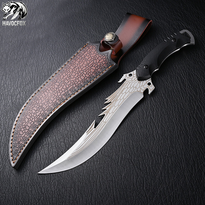 Tactical Curved Blade Hunting Fixed Knife