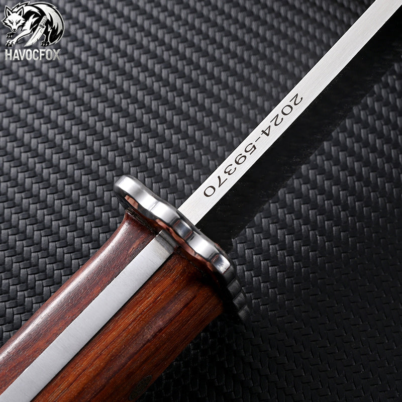 Japanese-style flat-head short blade multi-functional outdoor fixed-blade knife