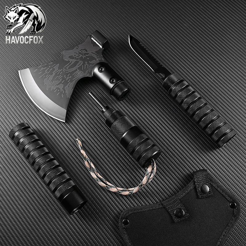 Outdoor survival multi-functional assembly tactical axe