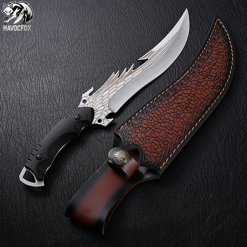 Tactical Curved Blade Hunting Fixed Knife