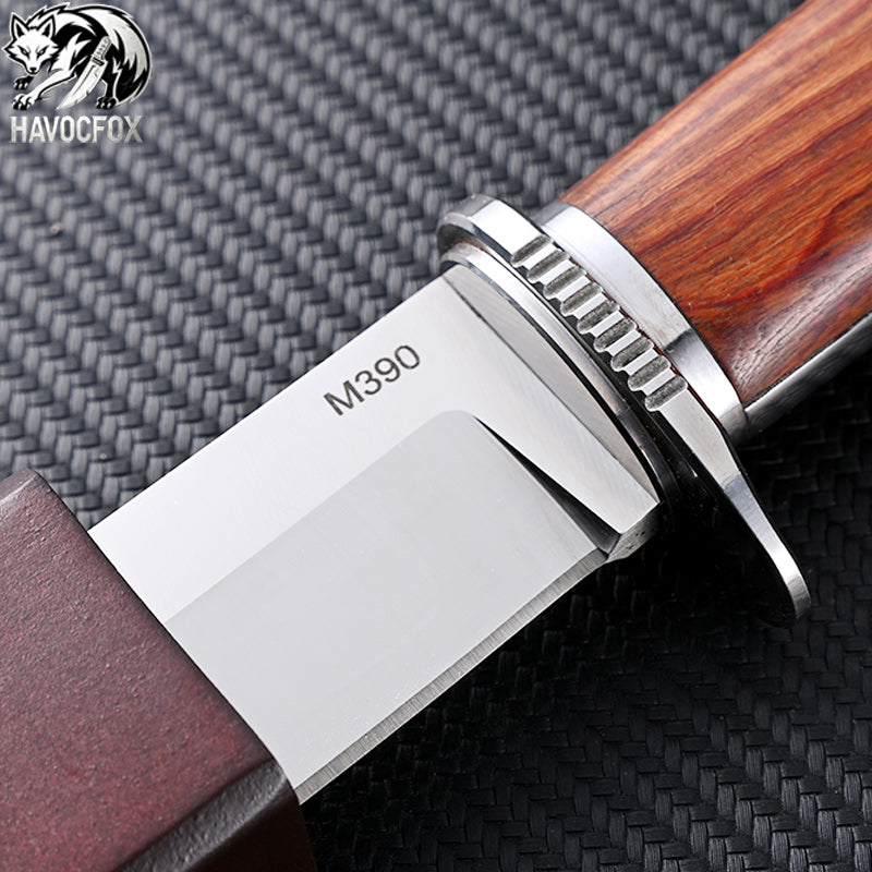 Carp Inlay Japanese Tanto M390 Multi-functional Outdoor Fixed Blade Knife