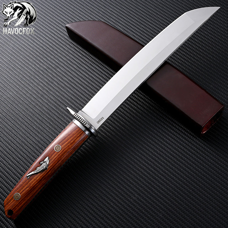 Carp Inlay Japanese Tanto M390 Multi-functional Outdoor Fixed Blade Knife