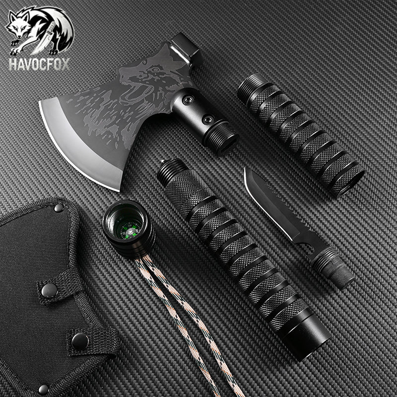 Outdoor survival multi-functional assembly tactical axe