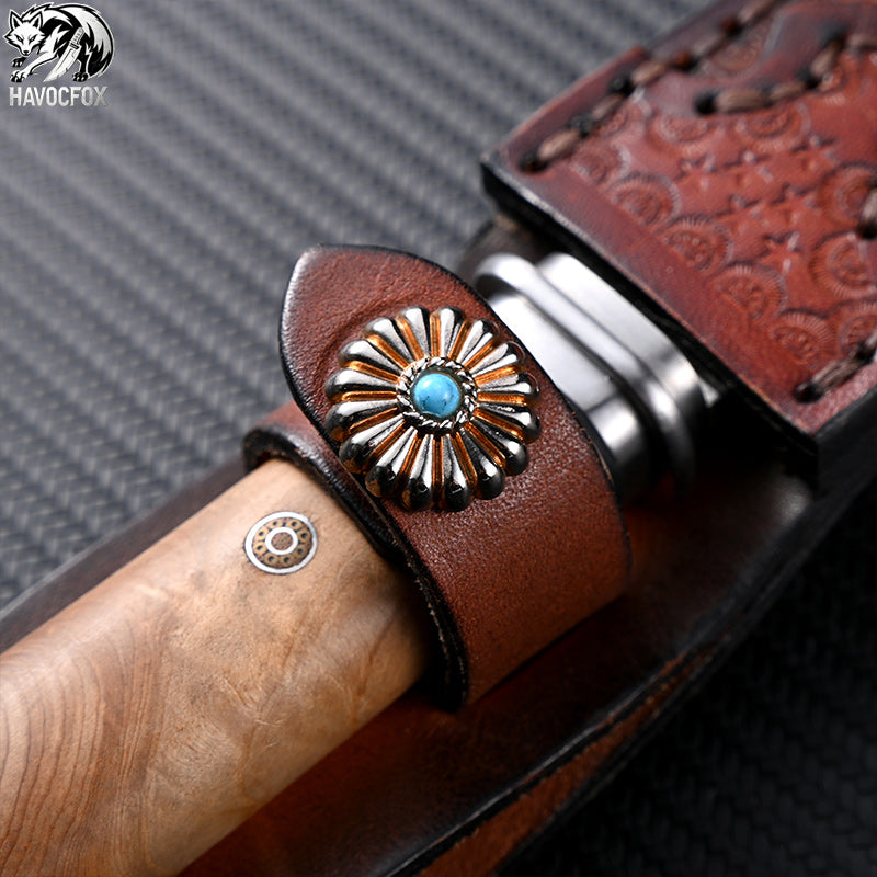 Damascus Japanese Fixed Blade Knife