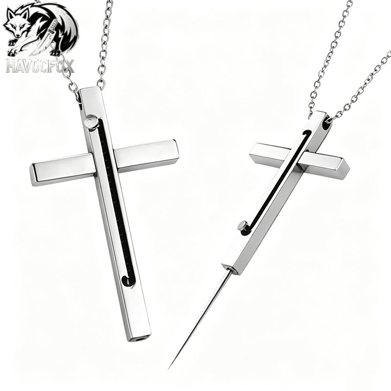 Metal Self Defense Necklace Needle Knife-GS105