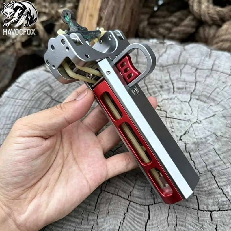 GS269 New Semi-auto G6 Trigger Slingshot CNC Aluminum Alloy Professional Catapult