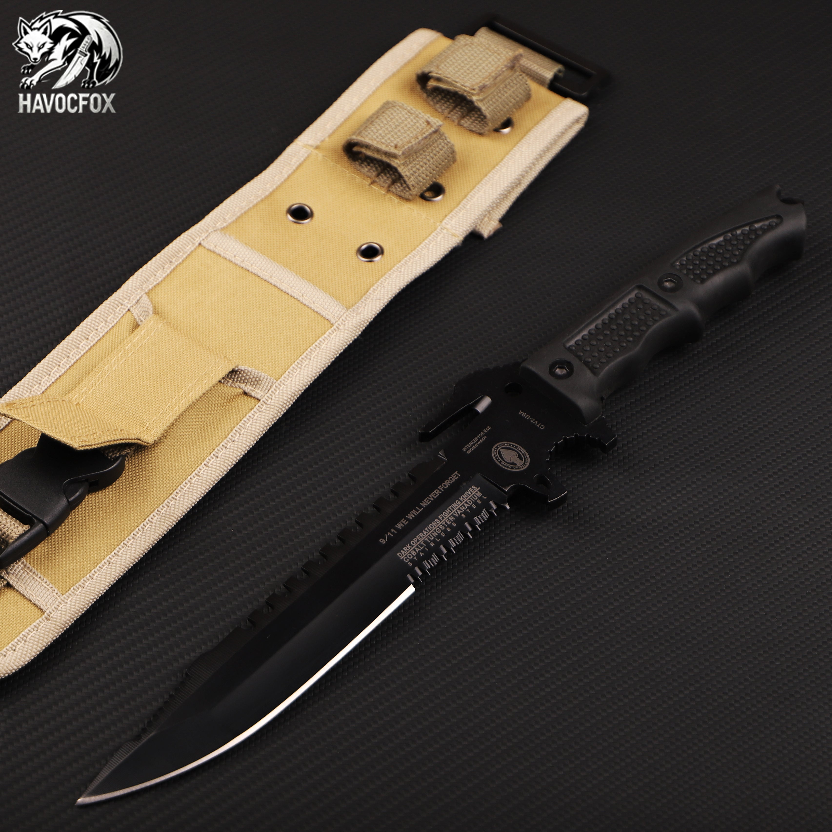 Jungle Rescue Tactical Straight Knife