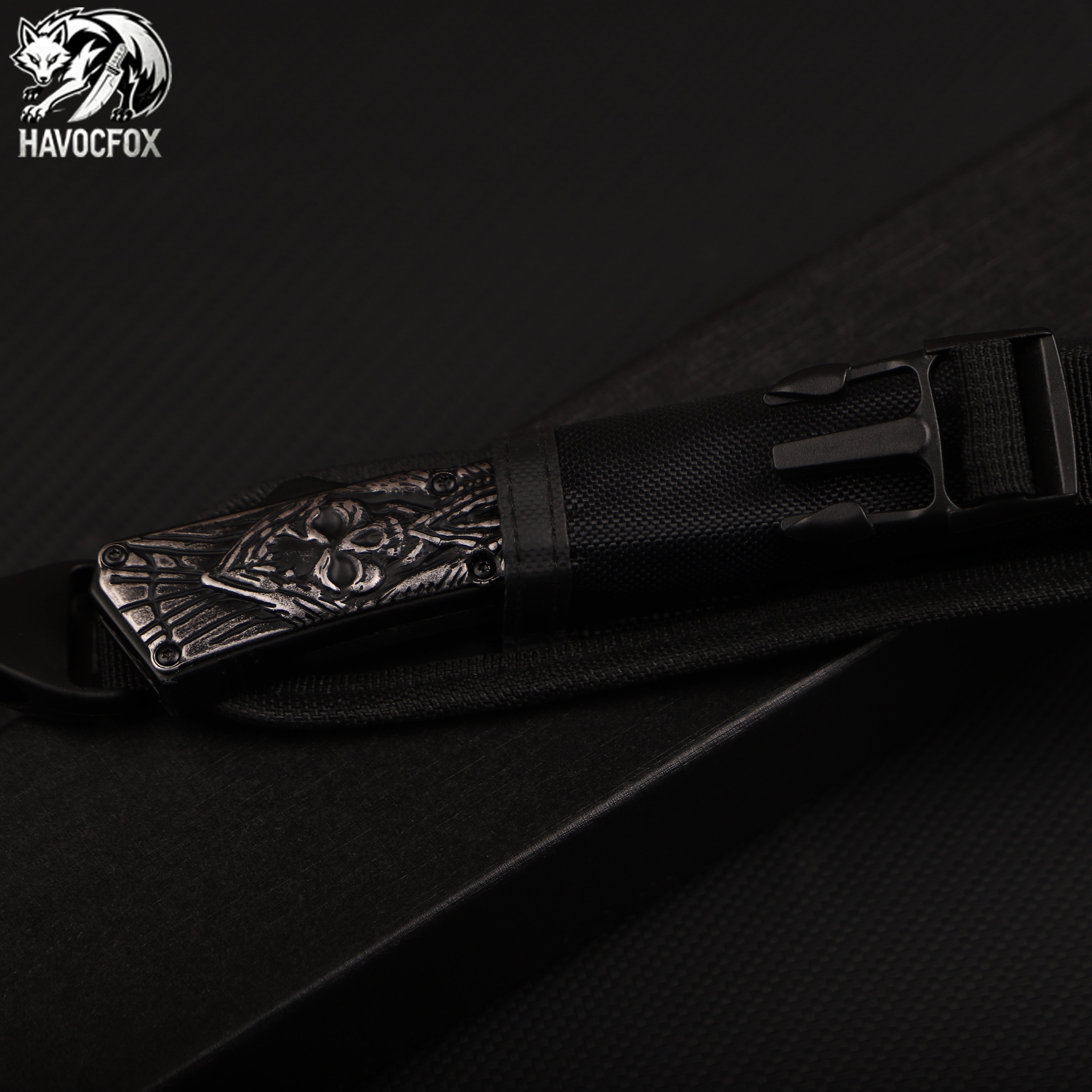 KG Scarab Skull Engraved OTF Automatic Knife
